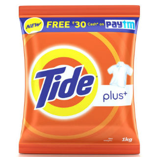 Tide Plus Jasmine & Rose Detergent Powder 1 Kg Pack + Rs. 30 Paytm Cash Free