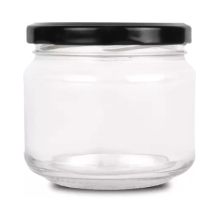 Buy Food Storage Containers Jar For Spice pickel mason jar for honey jam pantry - 300 ml Glass Grocery Container  (Pack of 9 White)
