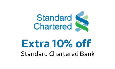 10% Off - Standard Chartered Cards - No Min Condition