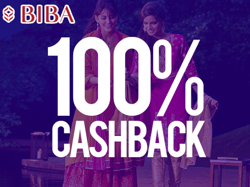 (100% CashBack Offer) On Women Clothing at BIBA