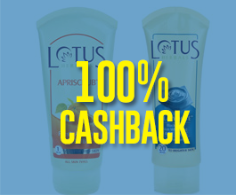 100% CashBack - Order Lotus Products For Rs.500 at Netmeds