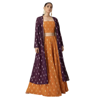 Buy Upto 50% Off On Indya Women Jacket Style Full Sleeve Purple Shrug