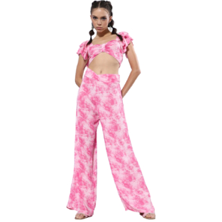 Buy Upto 50% Off On Ani Women Pretty Pink Printed Top with Trousers