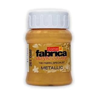 Buy Camlin Kokuyo Fabrica Acrylic Metallic Gold Colour 100ml