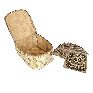 Buy Upto 20% Off On PVC Jewellery Box with 10 Pouch