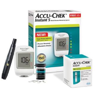 Grab 23% OFF On New Accu-Chek Instant S Blood Glucose Meter with 10 Test Strip Free