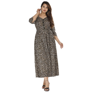 Buy Women's Cotton Brown A- line Dress - Single