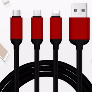 Mobilife 3 in 1 USB Cable (Type Micro USB, C Type, Apple)