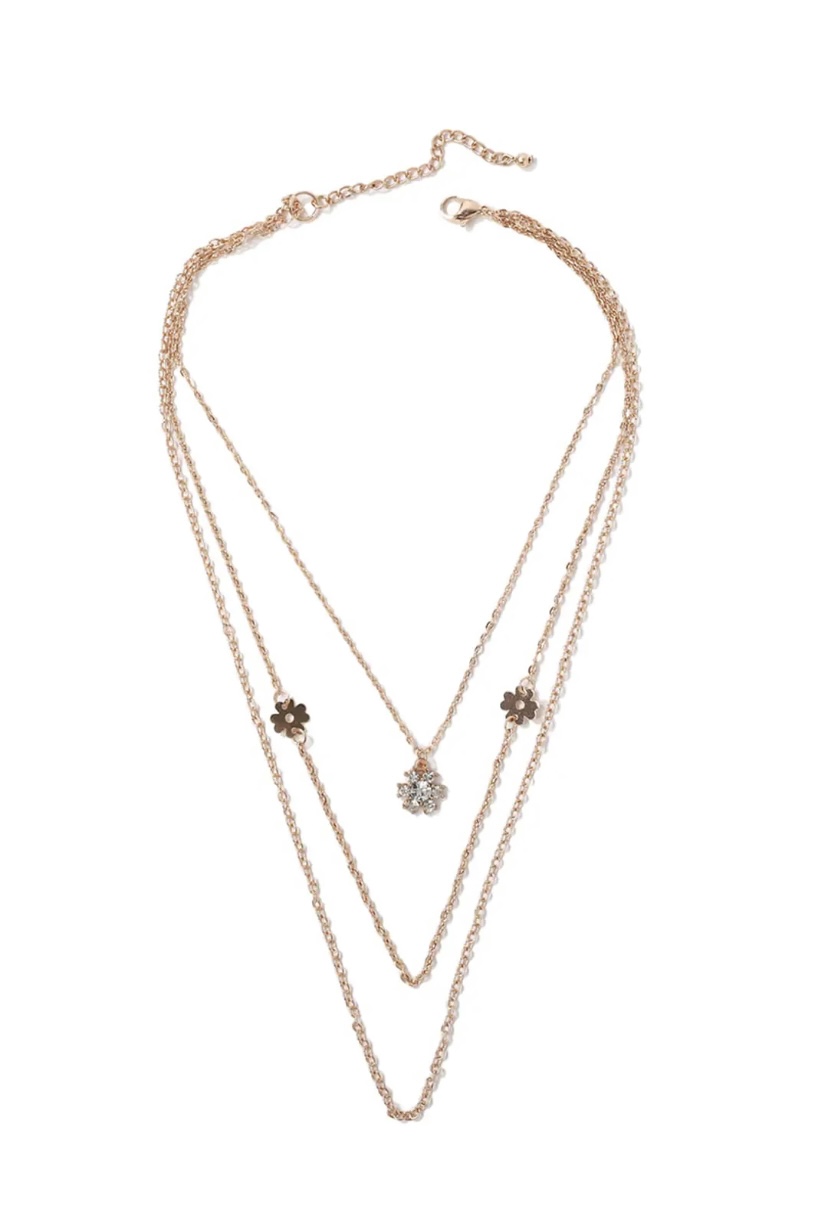Forever 21 women gold pendant layered necklace at just Rs. 399