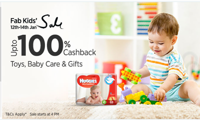 {4PM Sale} - 100% CashBack On Toys, Baby Care & Gifts