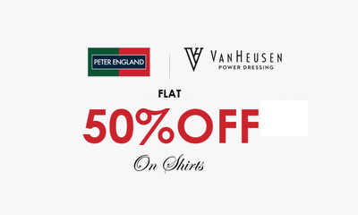 50% Off on  Peter England, Van Heusen Men's Shirts