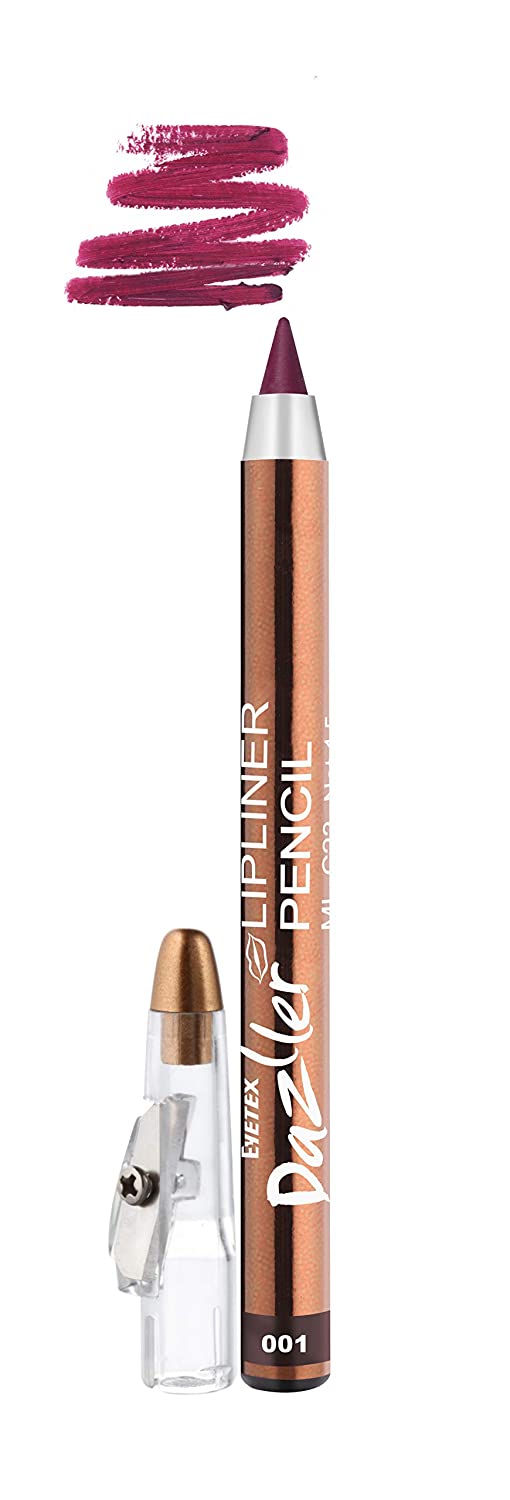 Eyetex Dazller Matte Lipliner Pencil (with built-in sharpener) (001 - Cosmic), 1.5g