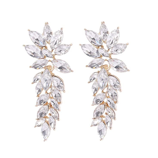 Buy Jewellery Gold Plated Crystal Earrings for Girls and Women