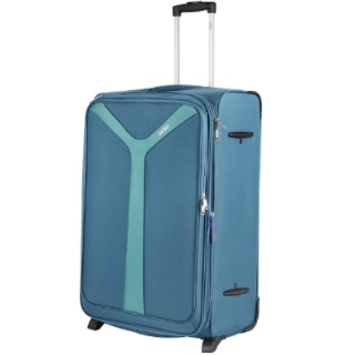 74% Off - Safari Fabric 75 cms Blue Soft Side Suitcase