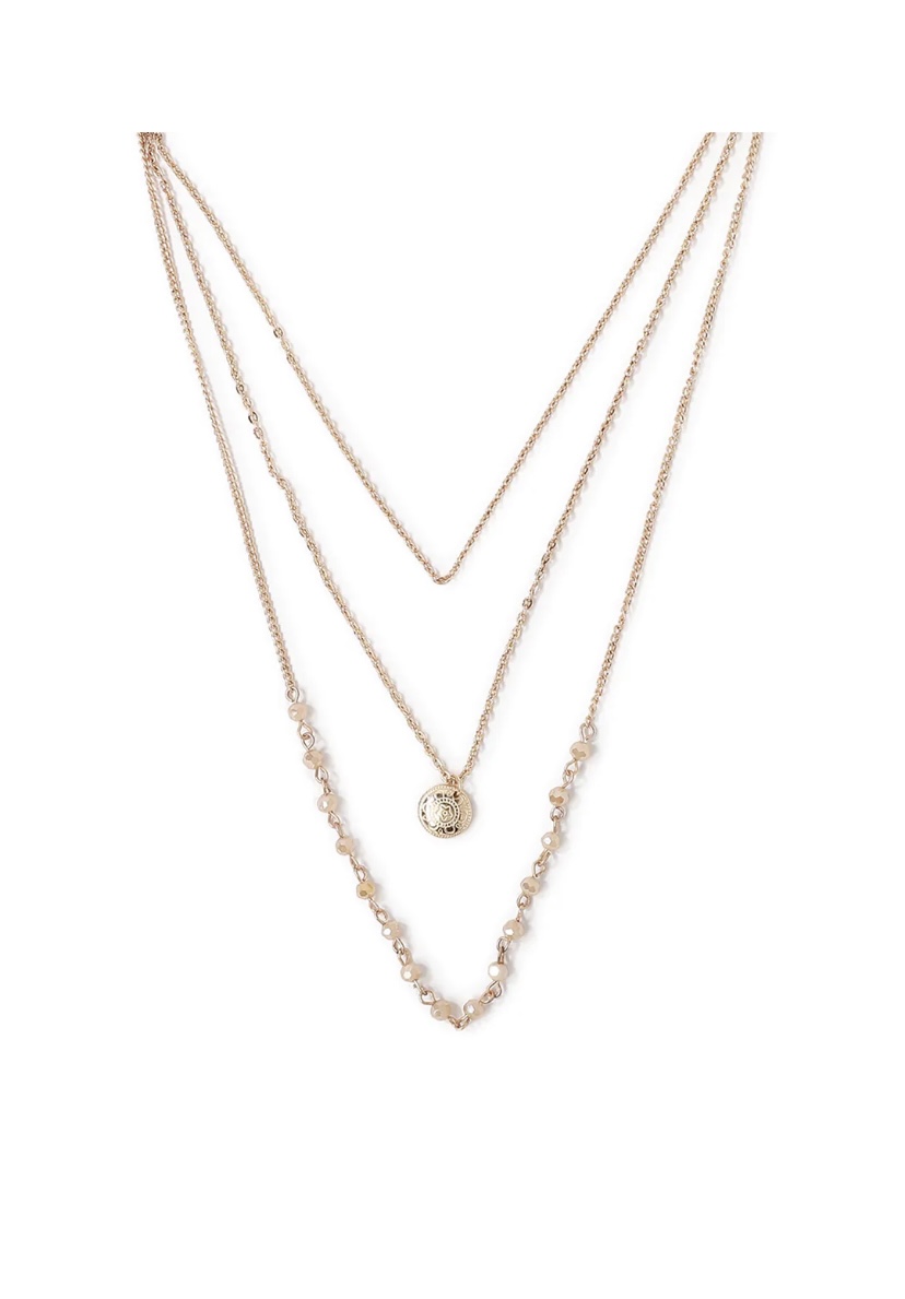 Get forever 21 Gold-toned layered necklace at just Rs. 399