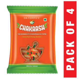 Chakaash: Ayurvedic Chyawanprash Toffee (50 Toffees) - Pack of 4