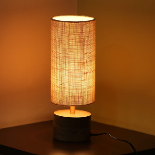 Buy Wood Linen Fibre Table Lamp for Living Room at 20% off
