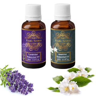Get 61% off on Exotic Aromas Lavender & Jasmine Essential Oil, Pure and Organic, 15 ml (Pack of 2)