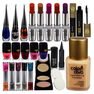 Grab 73% OFF ON Color Diva  Makeup Sets  (Pack of 22)