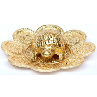 Gold Aluminium Tortiose Feng Shui Symbol Idol