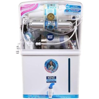 Get 16%+Extra 10% OFF Via Kent Grand Plus 8L RO + UV + UF Water Purifier (White)