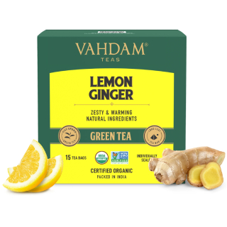 Lemon Ginger Green Tea Bags - 5 Days Pack