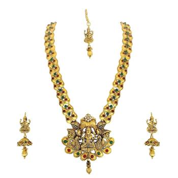 Buy Matushri Art Gold Plated Brass Necklace Set for Women at 82% off