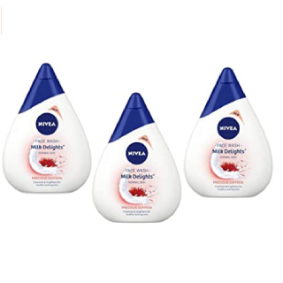 50% off on Nivea Milk Delights Precious Saffron Face Wash For Normal Skin, 100ml (Pack of 3)