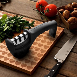 Buy OXSAM Knife Sharpener for All Knifes with 3 Stage Sharpening Tool at 26% off