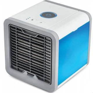 Grab 34% OFF ON  USB Mini Fan Colorful Lamp Portable Air Conditioner - WHITE 268