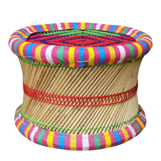 Rs.300 off - Rajasthani Hand Crafted Medium Size Cane Stool