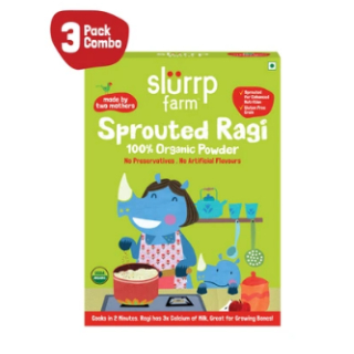 Super Combo: 100% Organic Sprouted Ragi Powder (Pack of 3) worth Rs.900 at just Rs.370 (After GP Cashback)