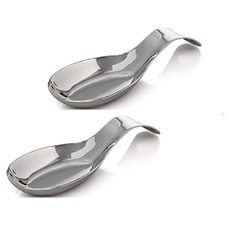 Flat 33% off on Bridge2Shopping Stainless Steel Spoon Rest, 20 cm, Silver