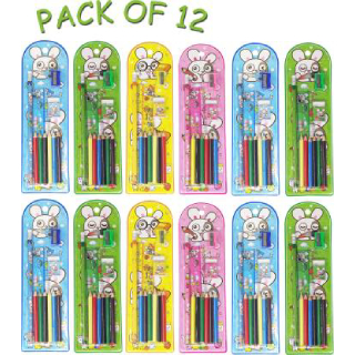 Parteet Birthday Party Return Gifts-Pack of 12 Mix Stationery Kit Set for Kids