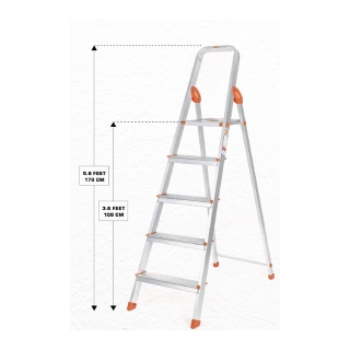 Flat 37% off on Bathla Advance 5-Step Foldable Aluminium Ladder