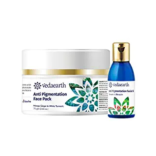 Vedaearth Anti-Pigmentation Face Pack & Oil Combo 150gm +25m
