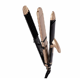 VEGA 3 in 1 Hair Styler - Straightener, Curler & Crimper (VHSCC-01), Black
