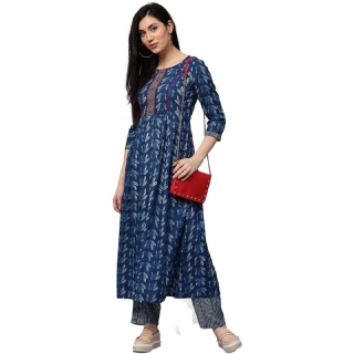 Save 74% off on Jaipur Kurti Women's Synthetic A-Line Kurta, Palazzo
