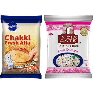 Buy Chakki Atta, Basmati Rice From Rs.30/kg