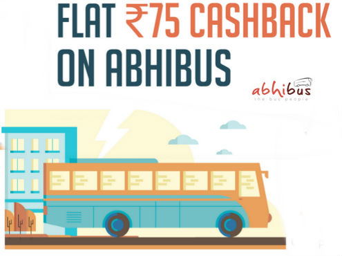 Abhi Bus - Flat Rs.75 Cashback on Bus Booking