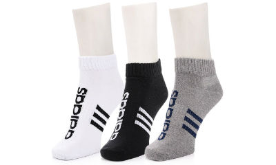 Adidas Men's Flat Knit - Low cut Socks - 3 pair pack