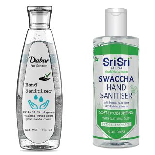 Dabur and Sri Sri Hand Sanitizer at Ajio, Start at Rs.30