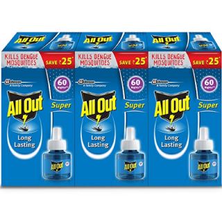 Grab 20% OFF On  All Out Refill (135 ml, Clear, 3-Pieces)