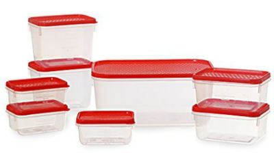 All Time Plastics Polka Container Set, Set of 8