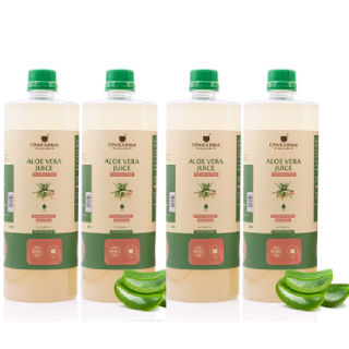 Pack of 4 Aloe Vera Juice (1L each) at Rs.287 (After 10% off code, 5% prepaid off & GP Cashback)