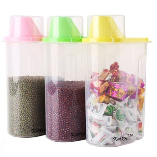 Save Rs.663 On LMS Plastic Dispenser Jar Set, 1.9 litres, Set of 3, Multicolor