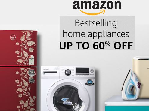 Get Upto 60% off Home & Kitchen Appliances +  Upto 10% Bank off