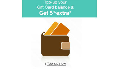 Amazon.in Gift Cards Top-up 5% Extra Value