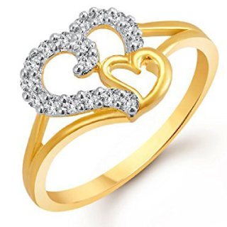 Save Rs.94% On Meenaz Jewellery Valentine Heart Wedding Fancy Party wear Gold Rings