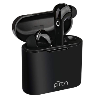 pTron Bassbuds Lite in-Ear True Wireless Bluetooth Headphones (TWS) with Mic - (Black)